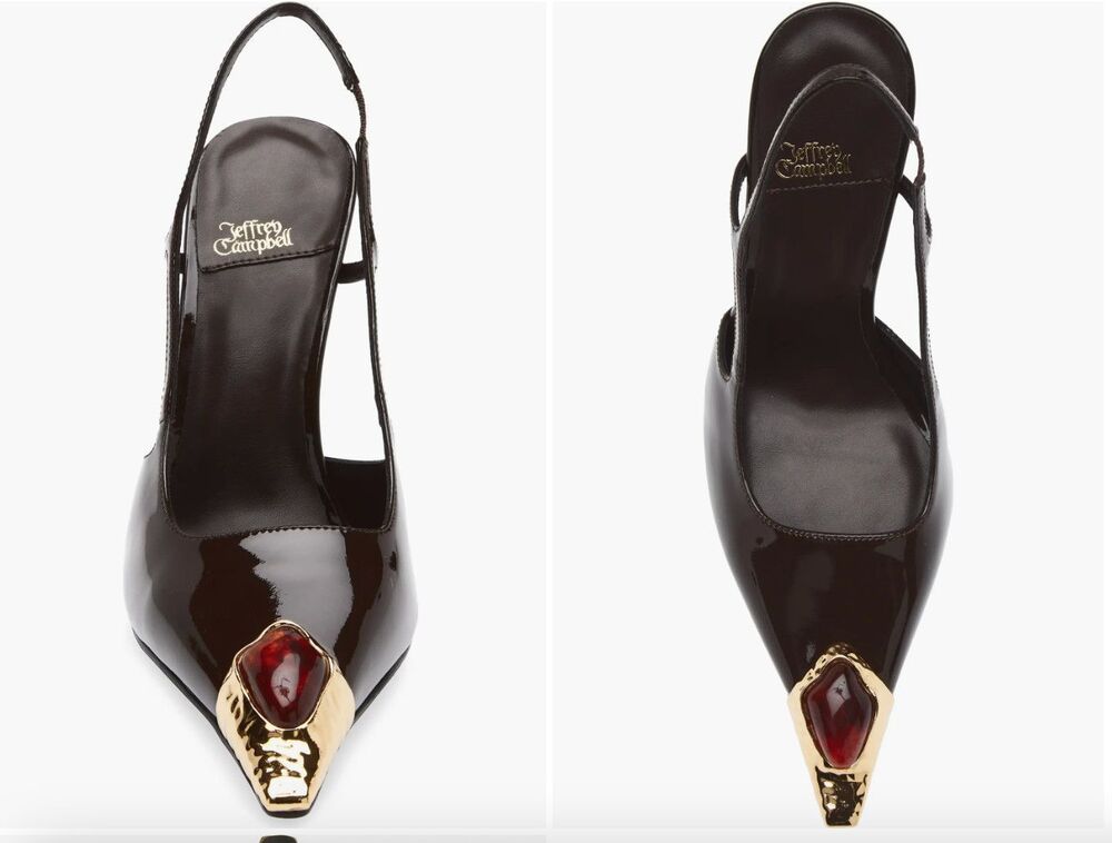 New Jeffrey Campbell Sorcerer Pointed Toe Slingback Pump Women's Size 10 - Picture 2 of 8